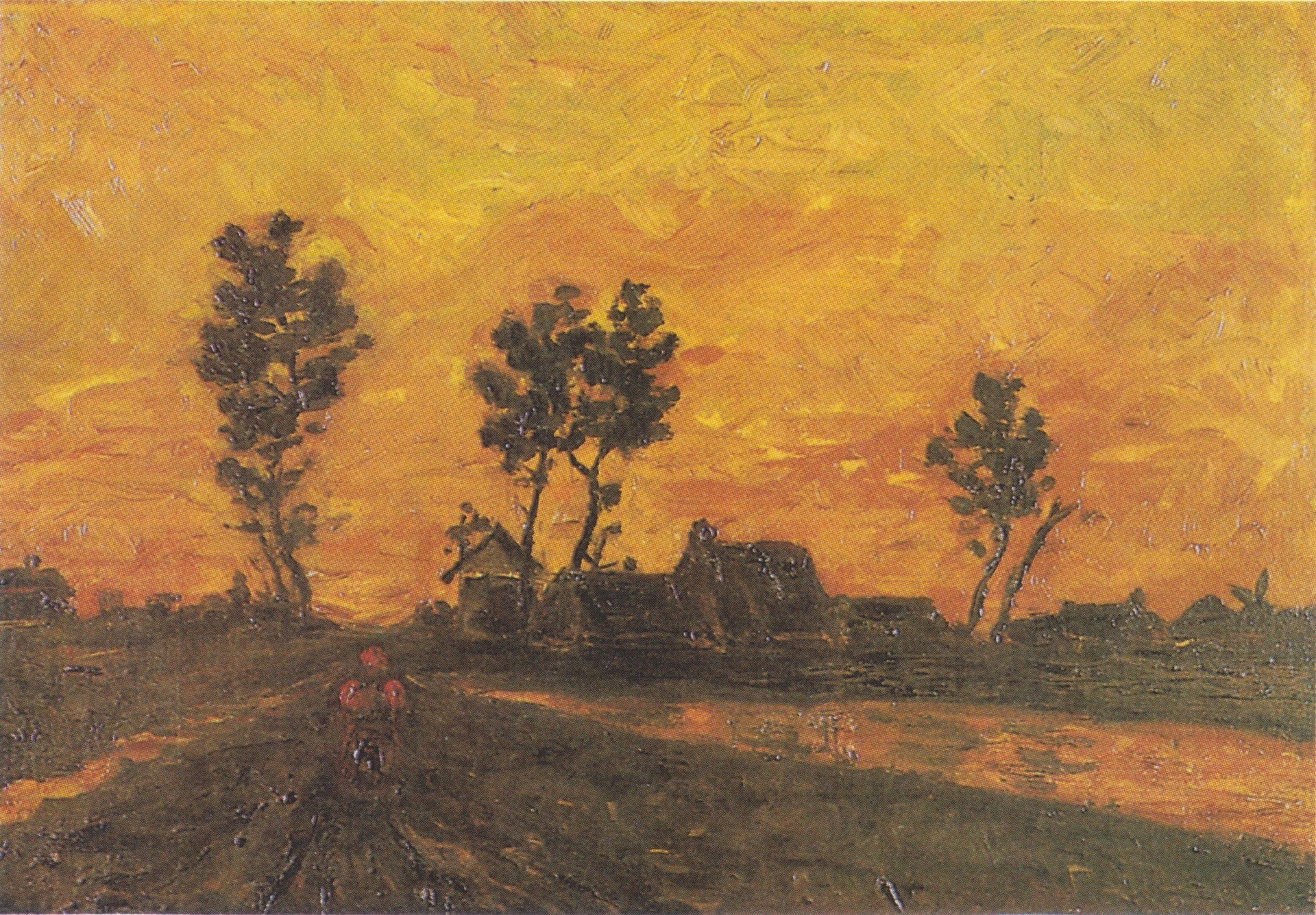 Paysage au coucher du soleil F79 JH763 — Vincent van Gogh