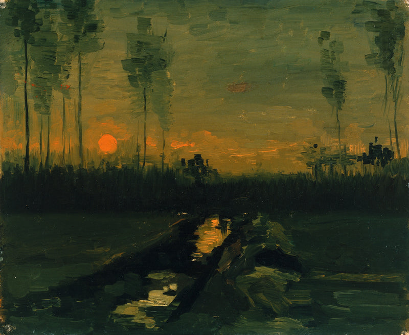 Gün batımında manzara - Vincent van Gogh