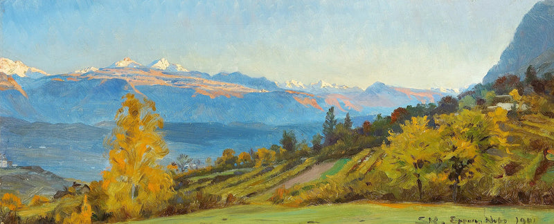 Sonbahar Manzarası. Tirol'deki Saint-Valentin Kalesi'nden Görünüm. - Peder Severin Krøyer