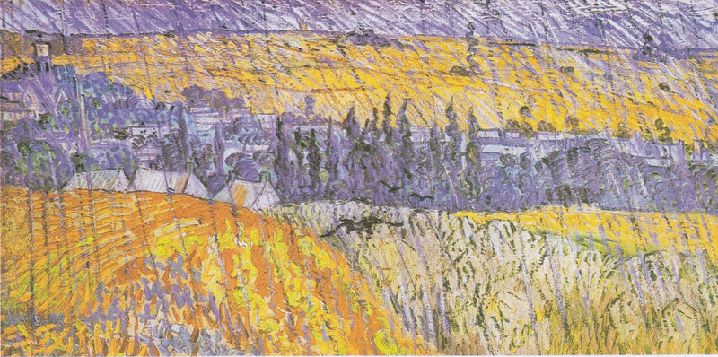Yağmur Altında Auvers Manzarası - Vincent van Gogh