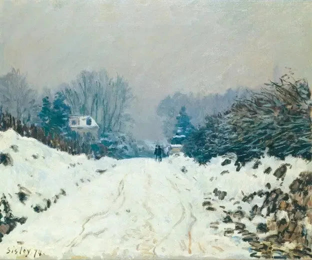 Louveciennes'de Kış Manzarası - Alfred Sisley