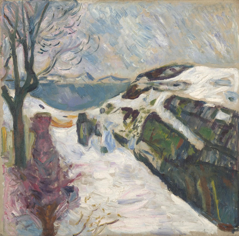 Kragerø'dan Kış Manzarası - Edvard Munch