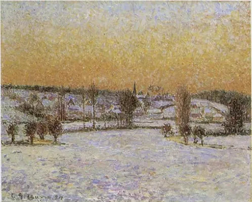 Kış Manzarası, Éragny, Akşam - Camille Pissarro