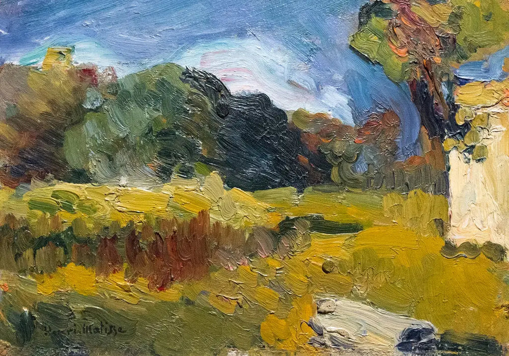 Reproduction du tableau « Paysage de Corse - Henri Matisse » par Alpha Reproduction en peinture à l’huile