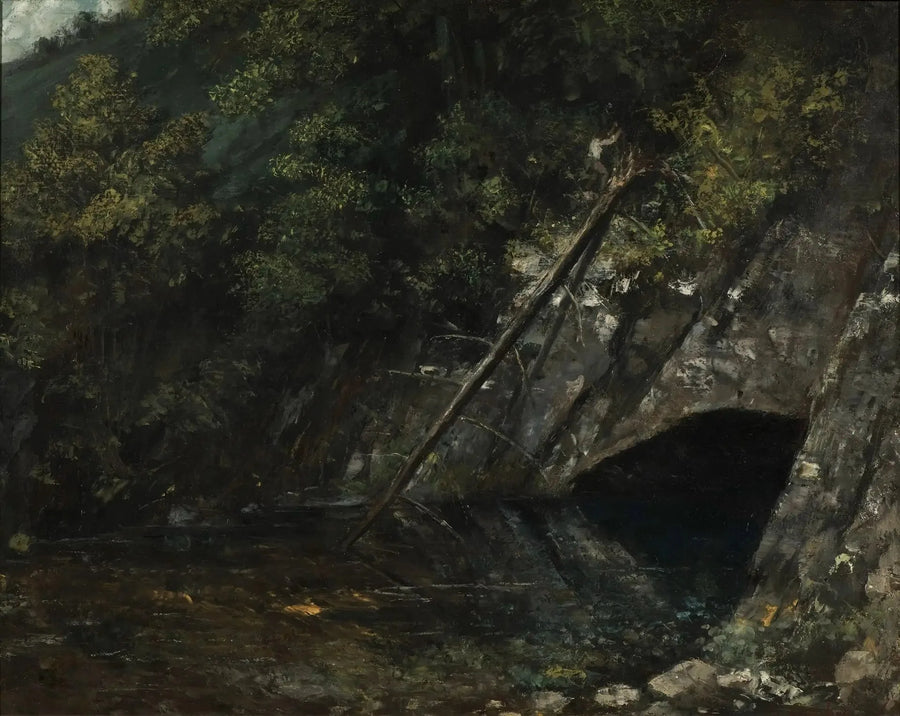 La Source Bleue Manzarası - Gustave Courbet