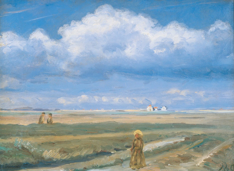 Kırsal Manzara, Skagen, ön planda silüetler - Michael Peter Ancher