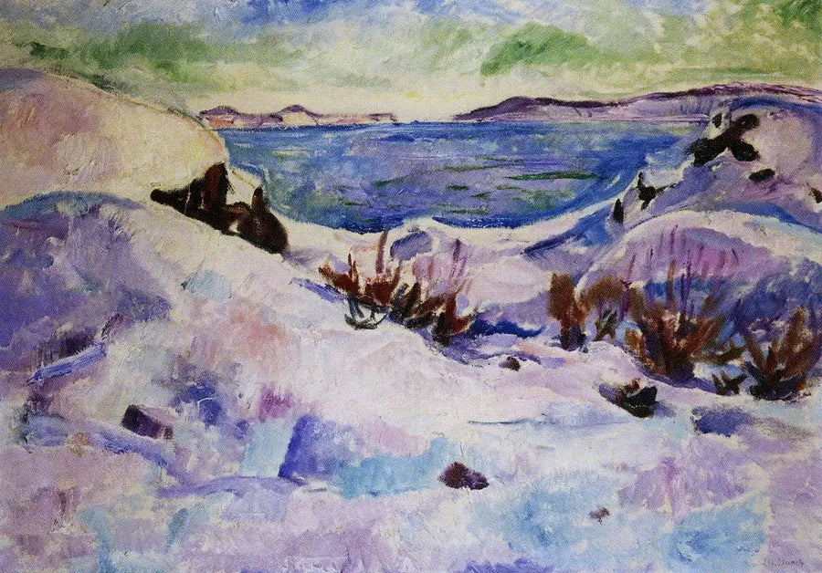 Kragerø'da Kar Manzarası - Edvard Munch