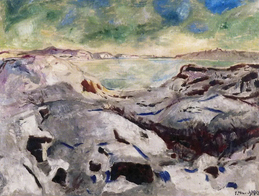Kragerø'da Kar Manzarası - Edvard Munch