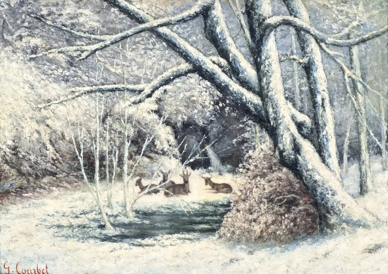 Kar Manzarası - Gustave Courbet