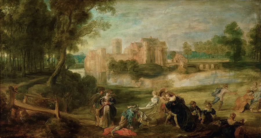 Neşeli Bir Şirketle Park Manzarası - Peter Paul Rubens