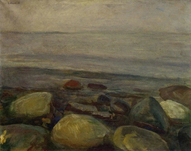 Åsgårdstrand'da Plaj Manzarası - Edvard Munch