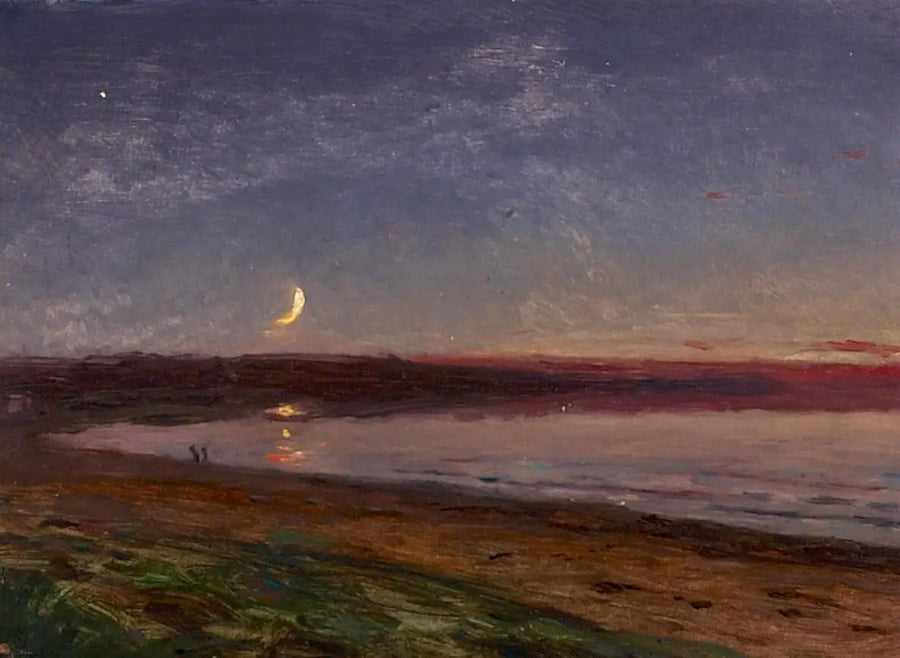 Akşam Plaj Manzarası ve İki Figür - Peder Severin Krøyer
