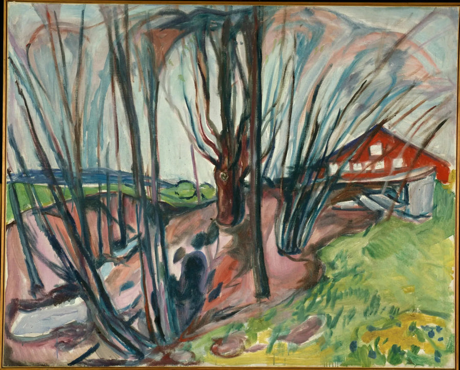 Kırmızı evde bahar manzarası - Edvard Munch