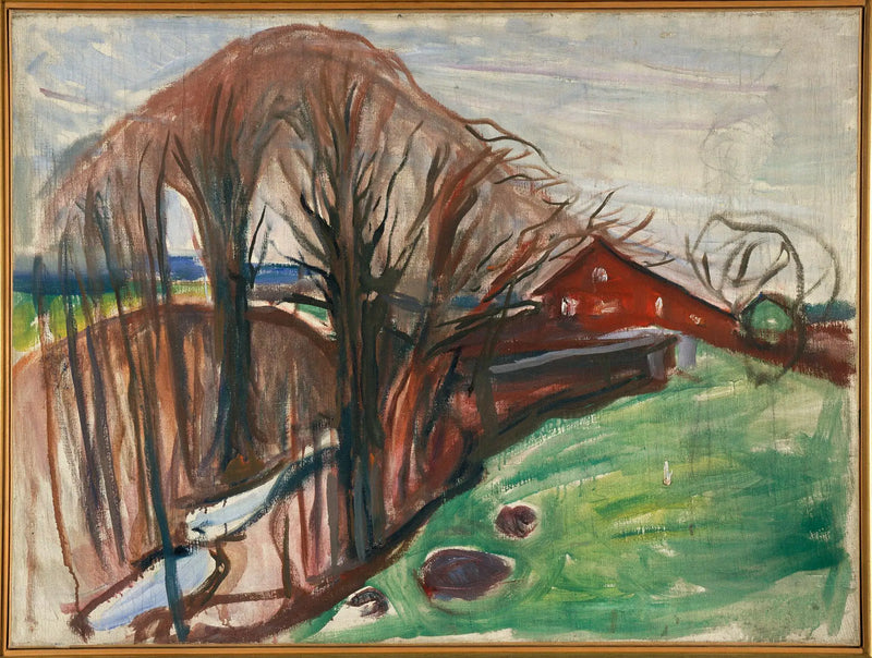 Kırmızı evde bahar manzarası - Edvard Munch