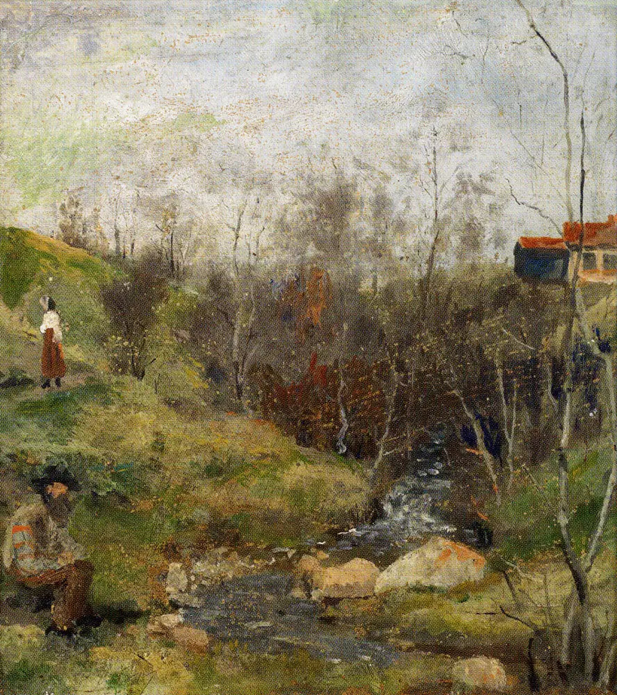 Reproduction du tableau « Paysage de printemps - Edvard Munch » par Alpha Reproduction en peinture à l’huile