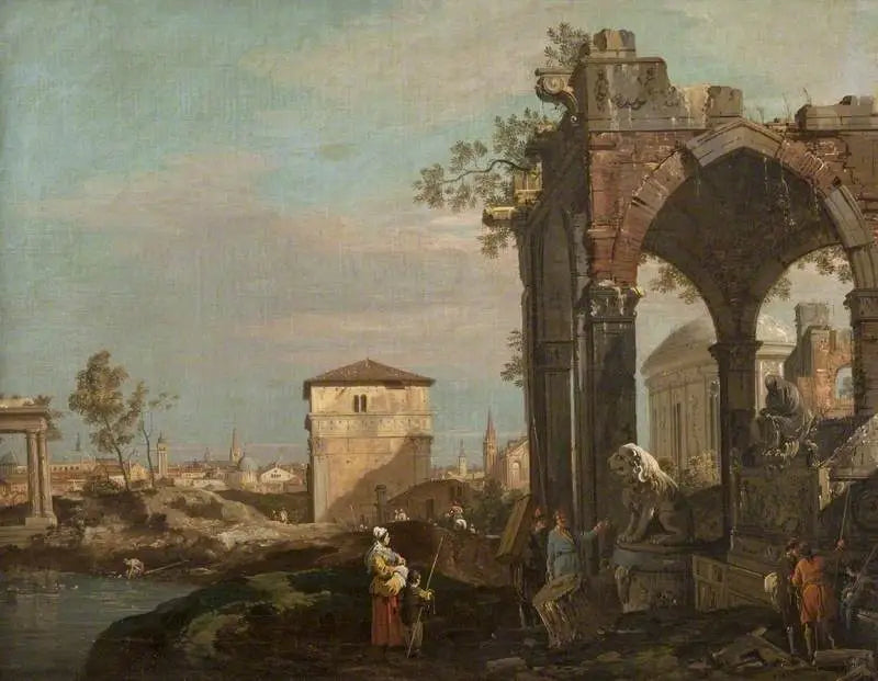 Capriccio Harabeler Manzarası - Canaletto