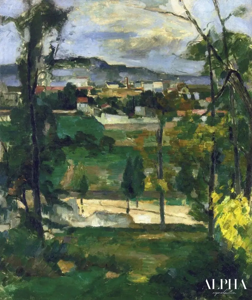 Paysage de village en Ile de France - Paul Cézanne - Reproductions de tableaux et peintures haut de gamme