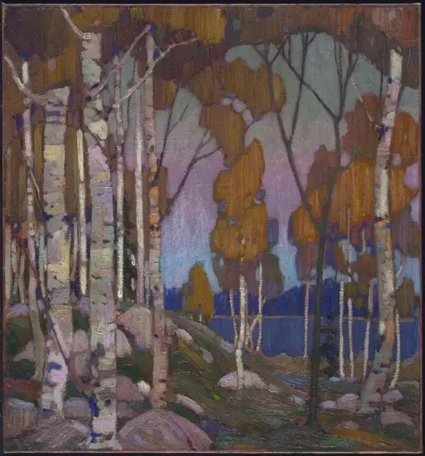 Dekoratif Manzara: huş ağaçları - Tom Thomson