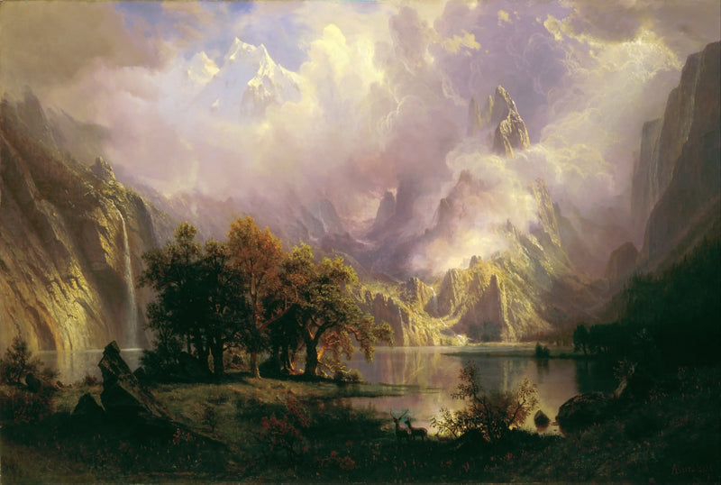 Rocky Dağları Manzarası - Albert Bierstadt