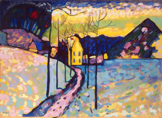 Paysage d'hiver - Vassily Kandinsky - Reproductions de tableaux et peintures haut de gamme