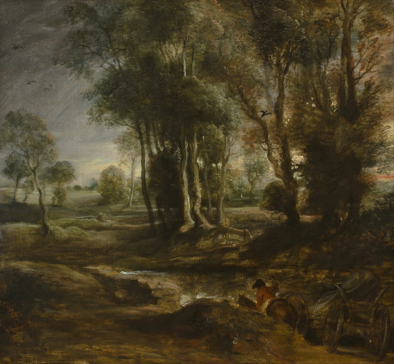 Akşam Manzarası ve Odun Arabası - Peter Paul Rubens