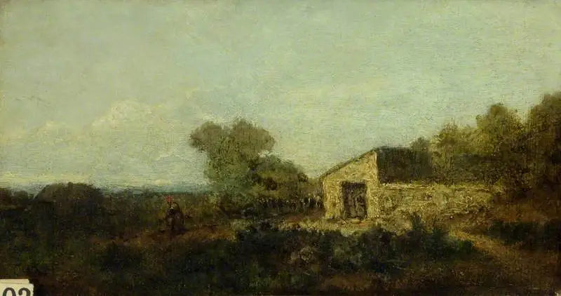 Manzara ve Tarım Binaları - Jean-Baptiste Camille Corot