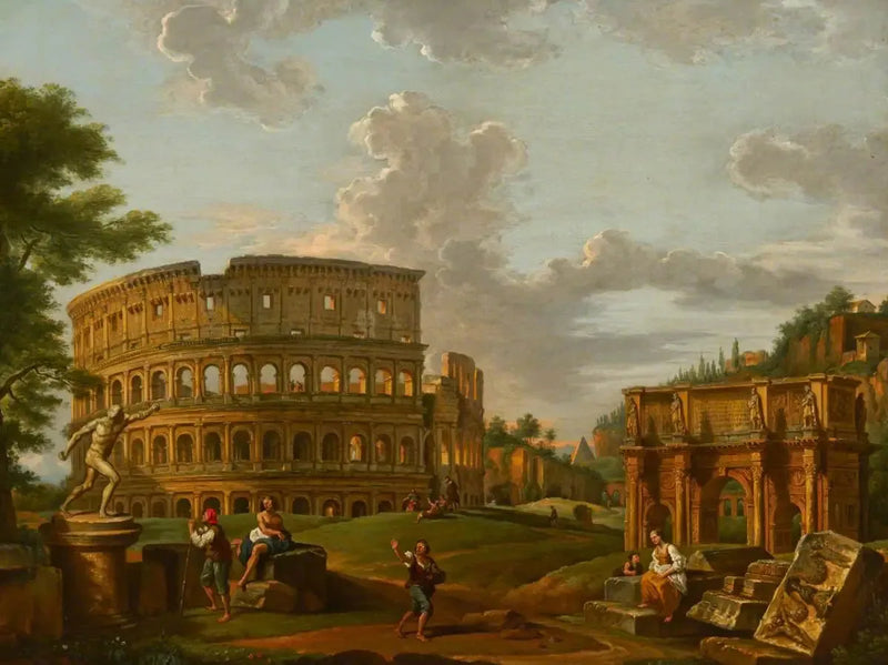 Roma Manzarası ve Klasik Harabeler - Giovanni Paolo Panini