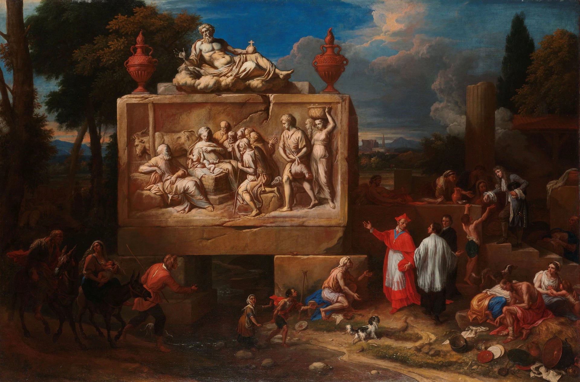 Paysage fantastique avec Saint Carlo Borromée - Henry Ferguson