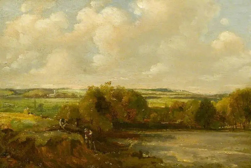 Nehir Manzarası ve Kazan İşçileri - John Constable