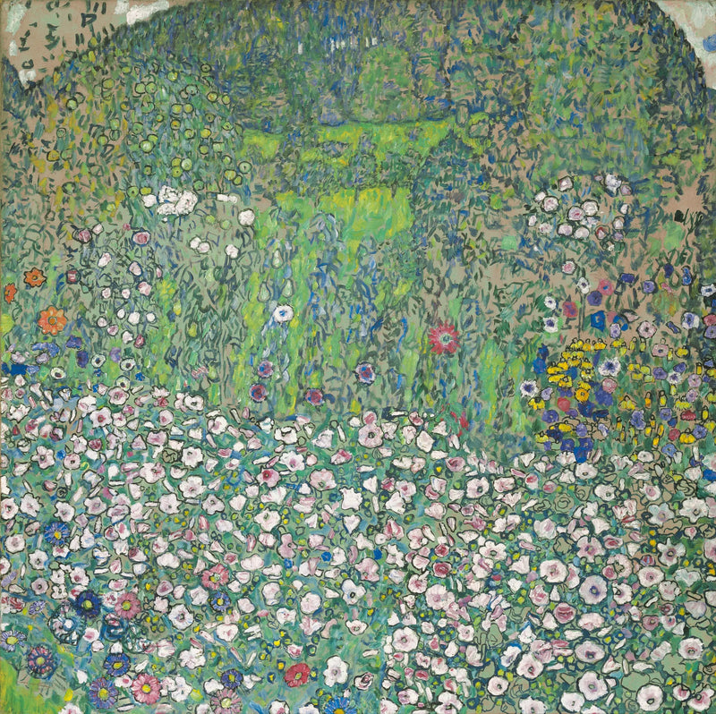 Bahçe Manzarası ile Bir Tepe - Gustav Klimt