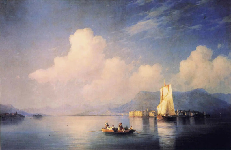 İtalyan Manzarası (Maggiore Gölü), Akşam - Ivan Aïvazovski