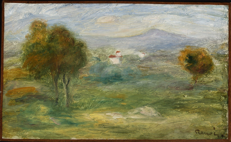 Cagnes-sur-Mer'de Evler ile Manzara - Pierre-Auguste Renoir