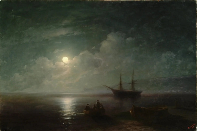 Deniz Manzarası ve Dolunay - Ivan Aïvazovski