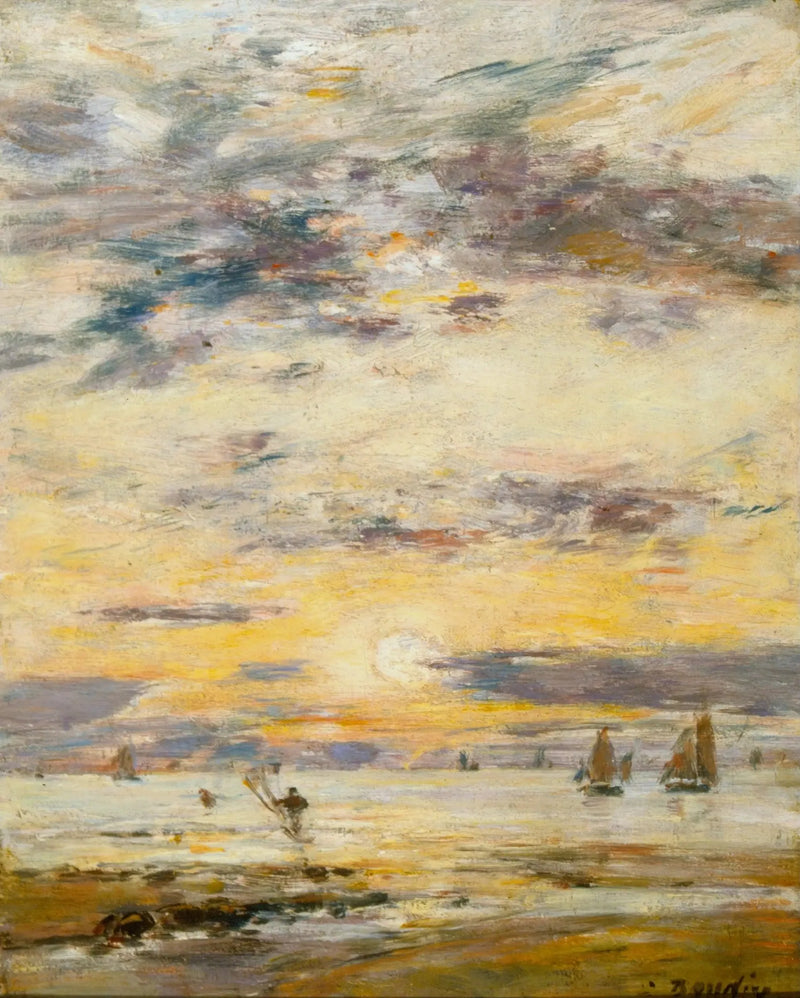 Deniz manzarası - Gün batımı - Eugène Boudin
