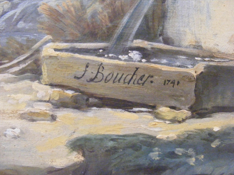 Kırsal Manzara Nehri ile - François Boucher