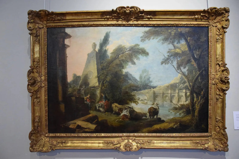 Çiftlik Manzarası ve Obelisk - François Boucher