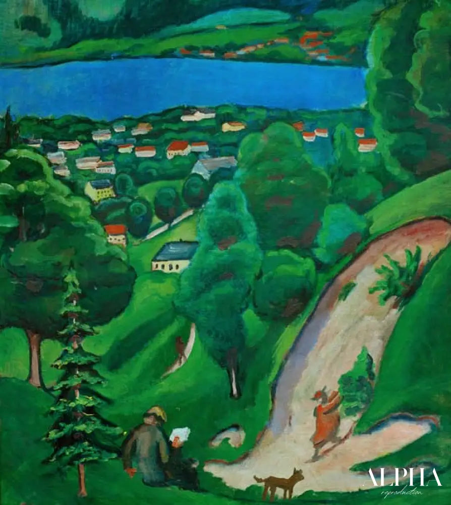 Paysage près de Lac Tegern - August Macke - Reproductions de tableaux et peintures haut de gamme