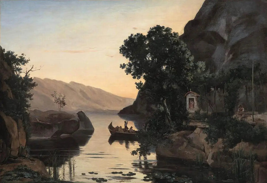 Riva yakınlarındaki Gölü Garde'da Manzara - Jean-Baptiste Camille Corot