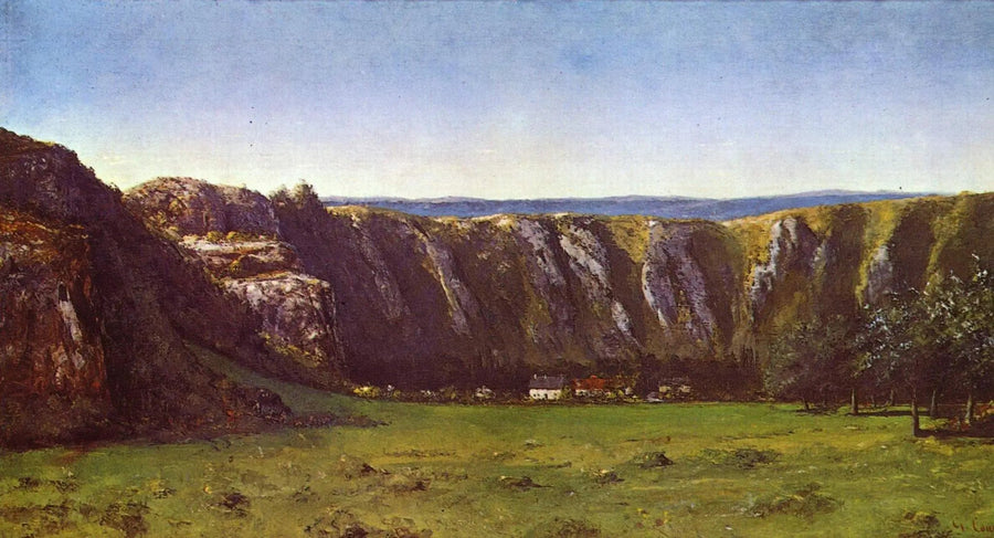 Flagey Yakınlarındaki Kayalık Manzara - Gustave Courbet
