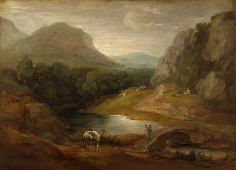 Kayalık Manzara ve Köprü - Thomas Gainsborough
