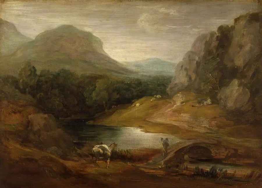 Kayalık Manzara ve Köprü - Thomas Gainsborough