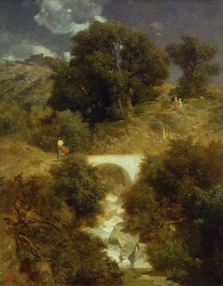Roma Manzarası ve Köprü - Arnold Böcklin