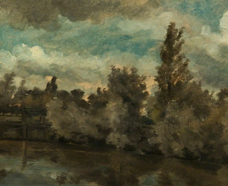 Manzara (dere ve ağaç sırası) - John Constable