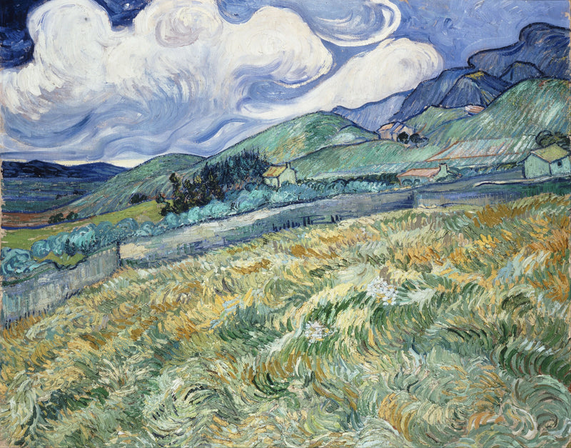 Saint-Paul Hastanesi arkasındaki dağ manzarası - Vincent van Gogh