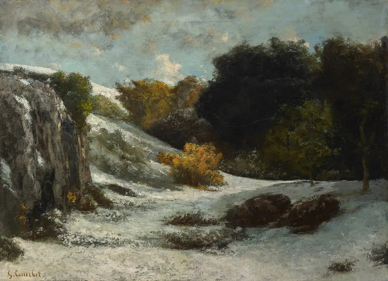 Karla Altında Manzara - Gustave Courbet
