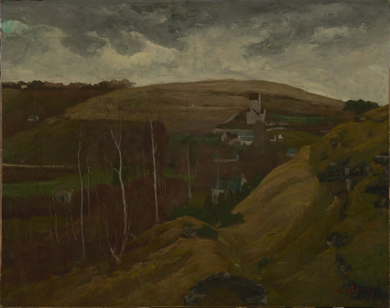 Hillside Manzara - Gustave Courbet