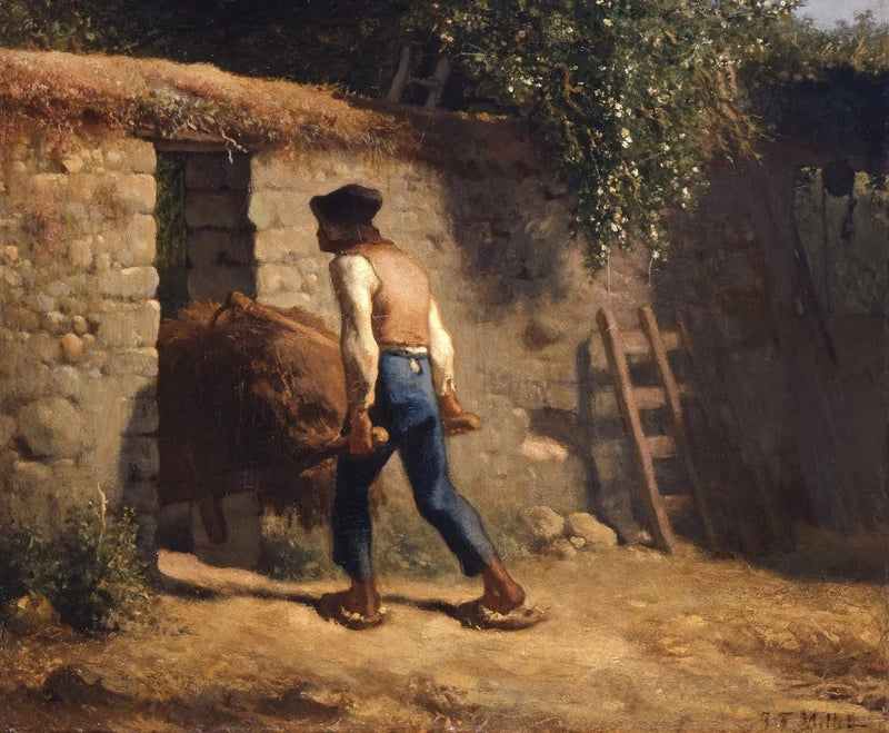 Çiftçi ve el arabası - Jean-François Millet