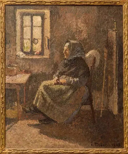 Oturan Köylü. Moret İç Mekanı - Camille Pissarro