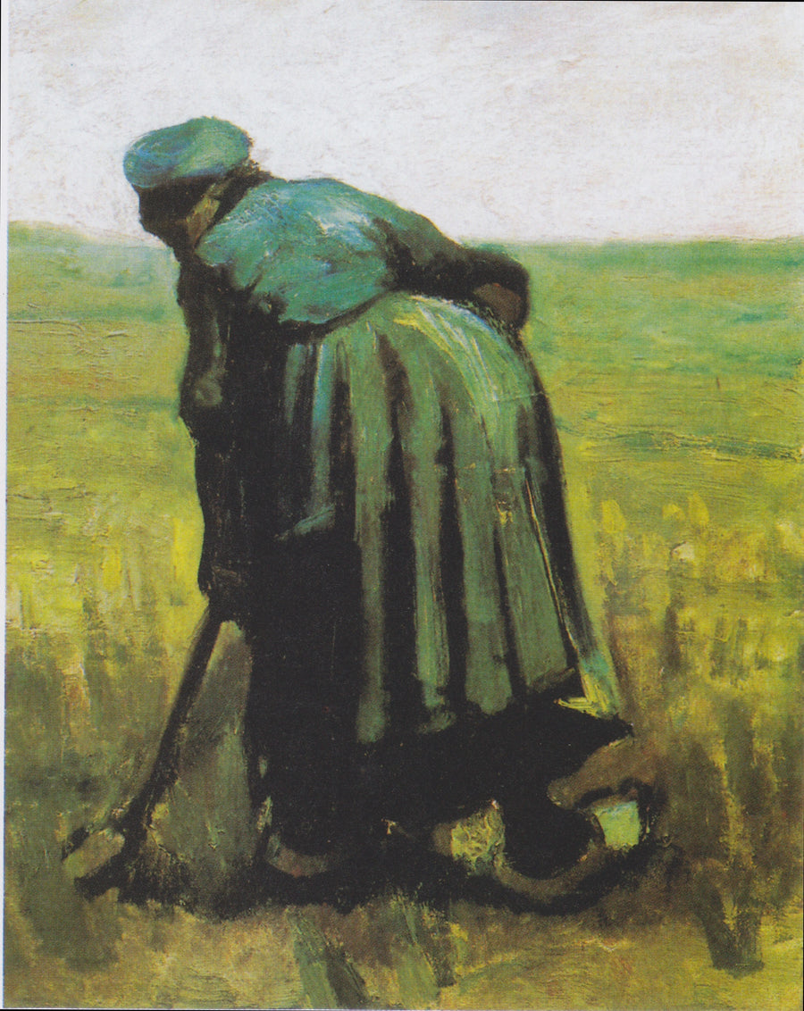 Bir kürekle kadın, arkadan görünüm - Vincent van Gogh