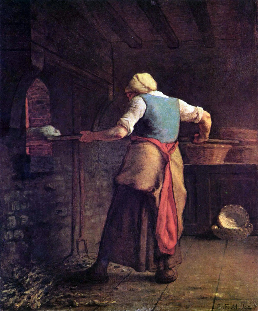 Kırsal kadın ekmek fırına koyuyor - Jean-François Millet
